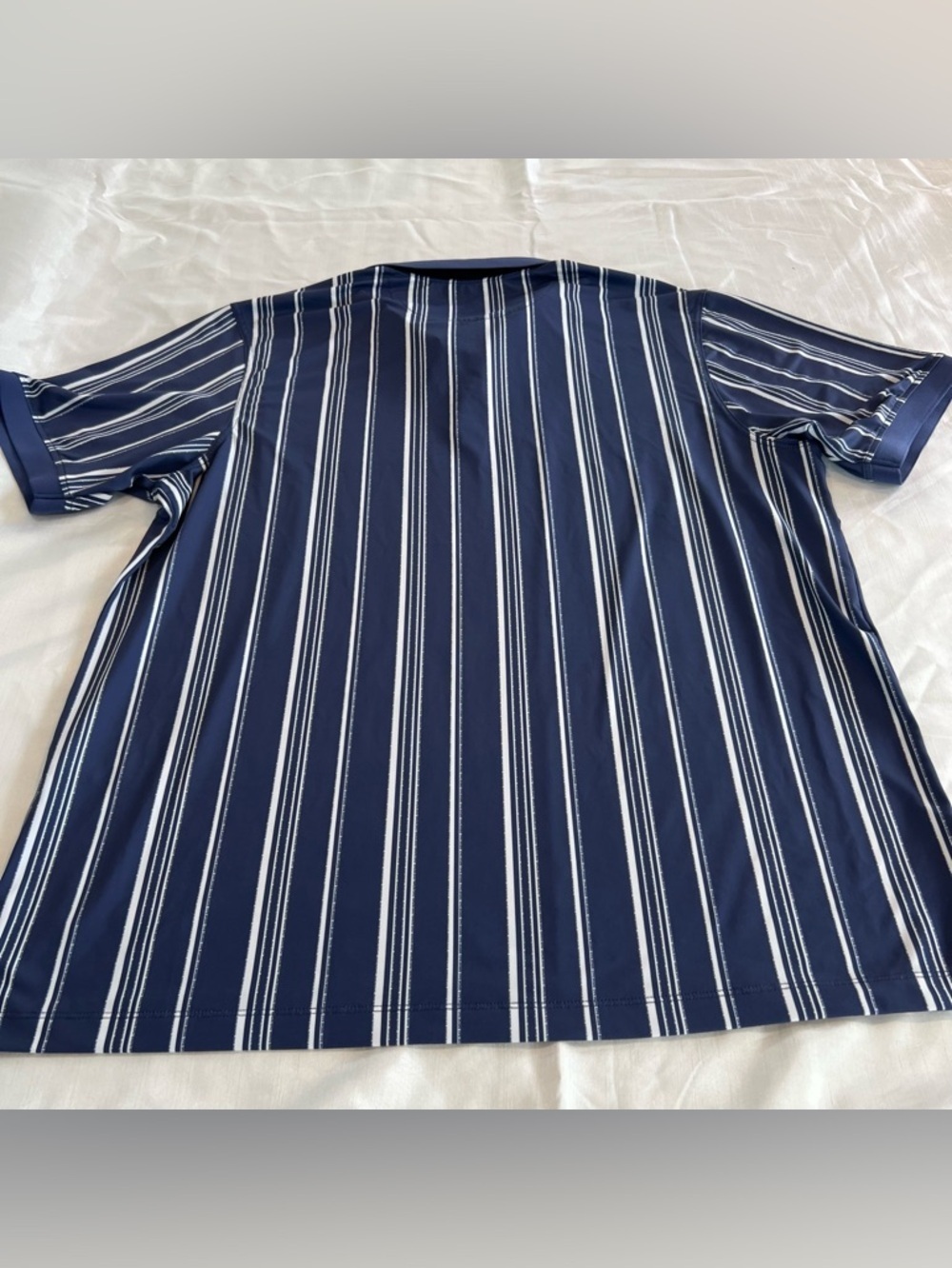 Bad Birdie Golf Navy and White Striped Polo - Picture 7 of 14